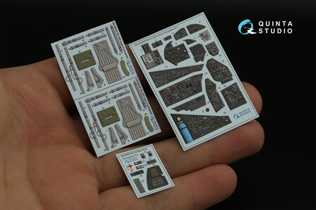 Quinta Studio QD48406 - Mi-24 Nato Hind 3D-Printed &amp; coloured Interior on decal paper (for Trumpeter kit) - 1:48