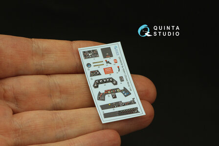 Quinta Studio QD48376 - Ta 152H 3D-Printed &amp; coloured Interior on decal paper (for Zoukei Mura kit) - 1:48