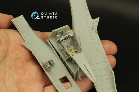 Quinta Studio QD48376 - Ta 152H 3D-Printed &amp; coloured Interior on decal paper (for Zoukei Mura kit) - 1:48