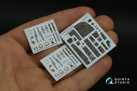 Quinta Studio QD48372 - A-6A 3D-Printed &amp; coloured Interior on decal paper (for Kinetic kit) - 1:48