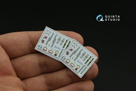 Quinta Studio QD48372 - A-6A 3D-Printed &amp; coloured Interior on decal paper (for Kinetic kit) - 1:48