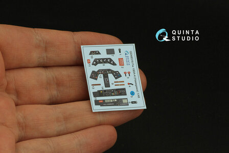 Quinta Studio QD48316 - Fw 190A-4 3D-Printed &amp; coloured Interior on decal paper (for Hasegawa kit) - 1:48