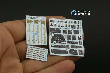 Quinta Studio QD48301 - Bf 110E/F 3D-Printed &amp; coloured Interior on decal paper (for Eduard kit) - 1:48