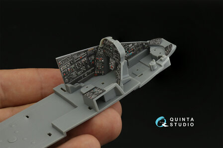 Quinta Studio QDS-48406 - Mi-24 Nato Hind 3D-Printed &amp; coloured Interior on decal paper (for Trumpeter kit) - Small Version - 1:48