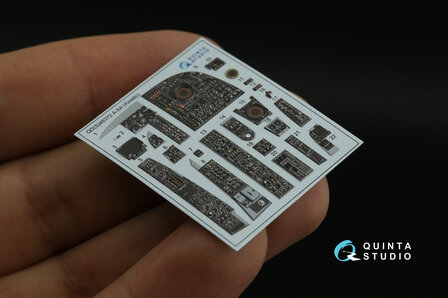 Quinta Studio QDS-48372 - A-6A 3D-Printed &amp; coloured Interior on decal paper (for Kinetic kit) - Small Version - 1:48