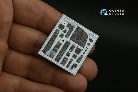 Quinta Studio QDS-48372 - A-6A 3D-Printed &amp; coloured Interior on decal paper (for Kinetic kit) - Small Version - 1:48