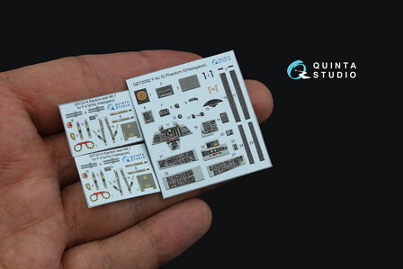 Quinta Studio QD72092 - F-4J/S 3D-Printed &amp; coloured Interior on decal paper (for Hasegawa) - 1:72