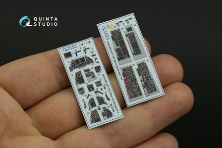 Quinta Studio QDS-48419 - F-16D block 40 3D-Printed &amp; coloured Interior on decal paper (for Kinetic 2022 tool kit) - 1:48