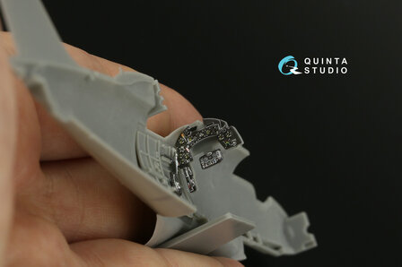 Quinta Studio QDS-48389 - Macchi C.202 Folgore Early 3D-Printed &amp; coloured Interior on decal paper (for Hasegawa/Eduard kit) - Small Version - 1:48