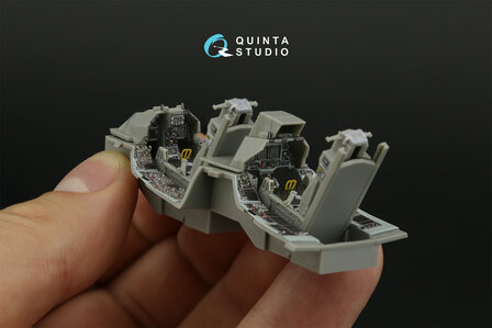 Quinta Studio QD48419 - F-16D block 40 3D-Printed &amp; coloured Interior on decal paper (for Kinetic 2022 tool kit) - 1:48