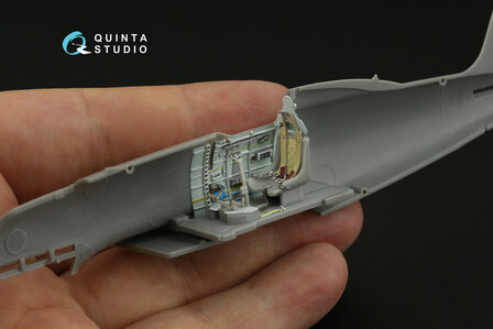 Quinta Studio QD48391 - Macchi C.205 Veltro 3D-Printed &amp; coloured Interior on decal paper (for Hasegawa/Italeri kit) - 1:48