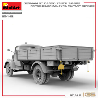 MiniArt 35442 - German 3T Cargo Truck 3,6-36S. Pritsche-Normal-Type Military Service - 1:35