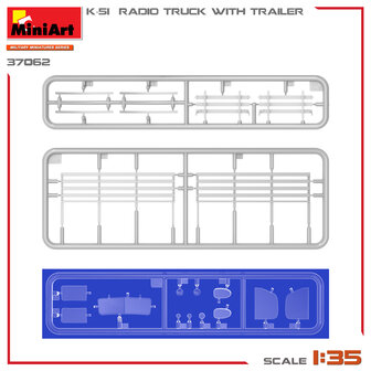 MiniArt 37062 - K-51 Radio Truck With Trailer - 1:35