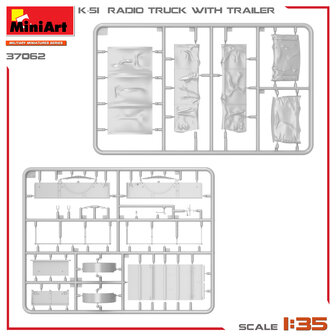 MiniArt 37062 - K-51 Radio Truck With Trailer - 1:35