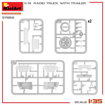 MiniArt 37062 - K-51 Radio Truck With Trailer - 1:35