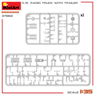 MiniArt 37062 - K-51 Radio Truck With Trailer - 1:35