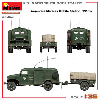 MiniArt 37062 - K-51 Radio Truck With Trailer - 1:35