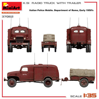 MiniArt 37062 - K-51 Radio Truck With Trailer - 1:35