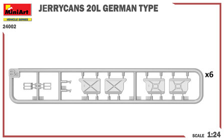 MiniArt 24002 - Jerrycans 20L German Type - 1:24