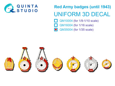 Quinta Studio QM35004 - Red Army badges (until 1943) - 1:16