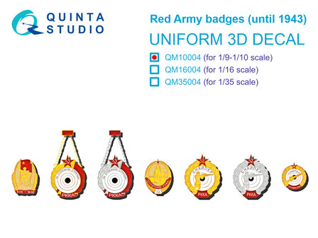 Quinta Studio QM10004 - Red Army badges (until 1943) - 1:9/1:10