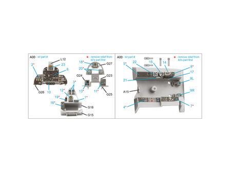 Quinta Studio QDS-48444 - Fairey Gannet AS.1_AS.4 3D-Printed &amp; coloured Interior on decal paper (for Airfix kit) - Small Version - 1:48