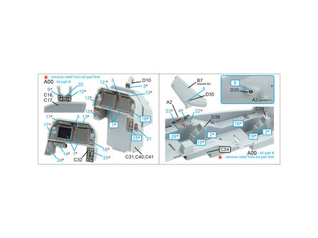 Quinta Studio QDS-35119 - AH-1Z 3D-Printed &amp; coloured Interior on decal paper (for Academy kit) - Small Version - 1:35