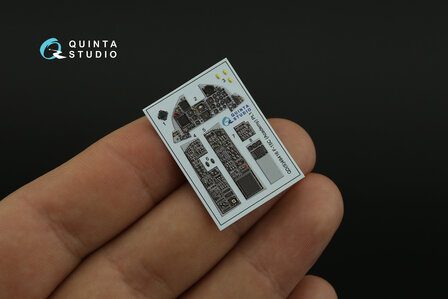 Quinta Studio QDS-48416 - F-15C 3D-Printed &amp; coloured Interior on decal paper (for Academy kit) - Small Version - 1:48