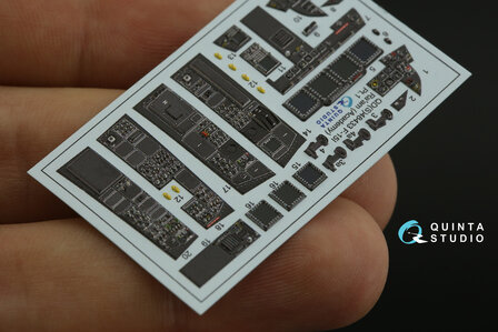 Quinta Studio QDS-48433 - F-15I 3D-Printed &amp; coloured Interior on decal paper (for Academy kit) - Small Version - 1:48