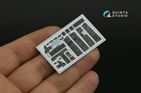 Quinta Studio QDS-48433 - F-15I 3D-Printed &amp; coloured Interior on decal paper (for Academy kit) - Small Version - 1:48