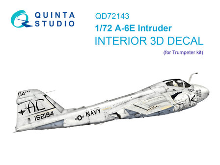 Quinta Studio QD72143 - A-6E Intruder 3D-Printed &amp; coloured Interior on decal paper (for Trumpeter kit) - 1:72