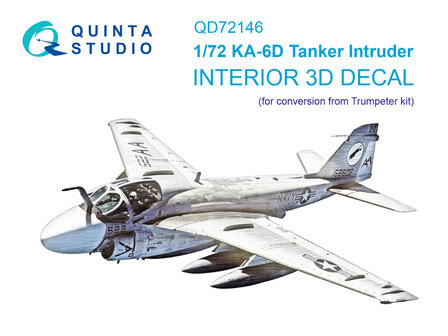 Quinta Studio QD72146 - KA-6D Intruder 3D-Printed &amp; coloured Interior on decal paper (conversion from Trumpeter) - 1:72