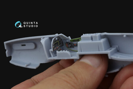 Quinta Studio QD72140 - P-51D late 3D-Printed &amp; coloured Interior on decal paper (for Airfix kit) - 1:72