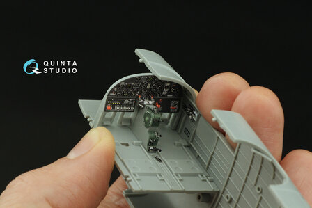 Quinta Studio QD48436 - B-25J Mitchell Glass Nose 3D-Printed &amp; coloured Interior on decal paper (for HK models kit) - 1:48