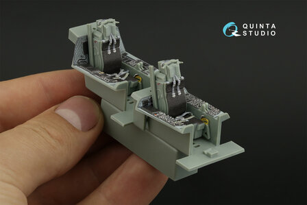 Quinta Studio QD48415 - F-15D 3D-Printed &amp; coloured Interior on decal paper (for Academy kit) - 1:48