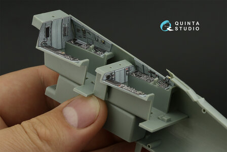 Quinta Studio QD48415 - F-15D 3D-Printed &amp; coloured Interior on decal paper (for Academy kit) - 1:48