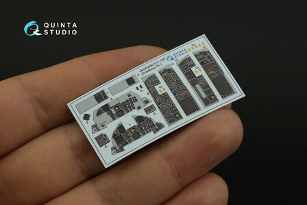 Quinta Studio QD48415 - F-15D 3D-Printed &amp; coloured Interior on decal paper (for Academy kit) - 1:48