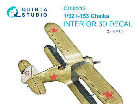 Quinta Studio QD32215 - I-153 3D-Printed &amp; coloured Interior on decal paper (for ICM kit) - 1:32