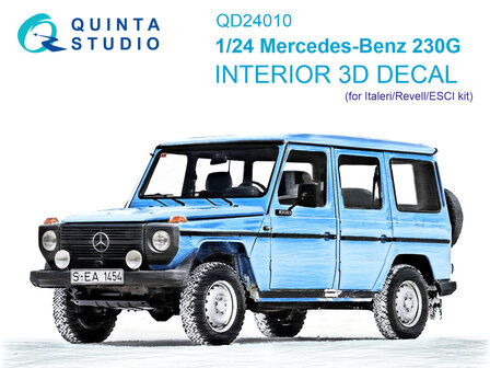 Quinta Studio QD24010 - Mercedes-Benz 230G 3D-Printed &amp; coloured Interior on decal paper (for Italeri-Revell-ESCI kit) - 1:24