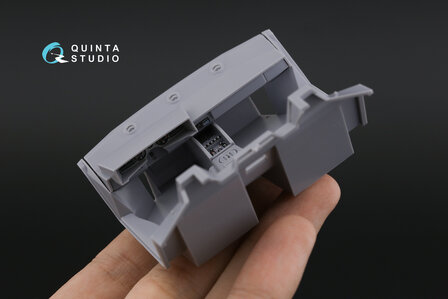 Quinta Studio QD24012 - Lamborghini Countach 5000 QV 3D-Printed &amp; coloured Interior on decal paper (for Aoshima kit) - 1:24