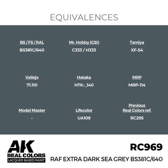 RC969 - RAF Extra Dark Sea Grey BS381C/640 17ml - [AK Interactive]