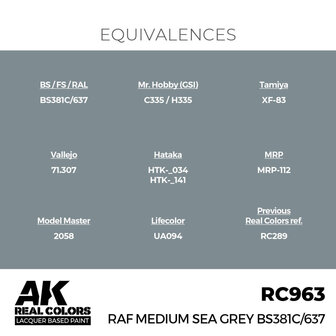 RC963 - RAF Medium Sea Grey BS381C/637 17ml - [AK Interactive]