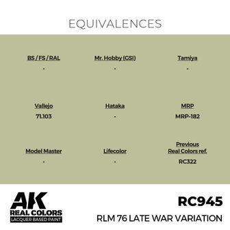 RC945 - RLM 76 Late War Variation 17ml - [AK Interactive]