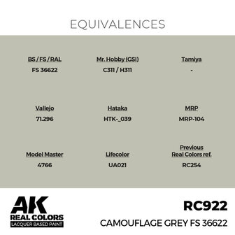 RC922 - Camouflage Grey FS 36622 17ml - [AK Interactive]