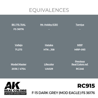 RC915 - F-15 Dark Grey (Mod Eagle) FS 36176 17ml - [AK Interactive]