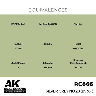 RC866 - Silver Grey No.28 (BS381) 17ml - [AK Interactive]