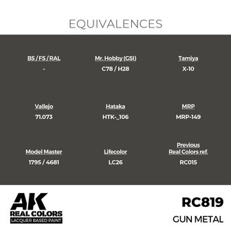 RC819 - Gun Metal 17ml - [AK Interactive]