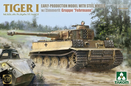 Takom 2202 - Tiger I Early-Production Model with Steel Wheels w/Zimmerit Gruppe &quot;Fehrmann&quot; - 1:35