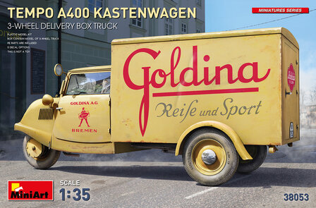 MiniArt 38053 - Tempo A400 Kastenwagen 3-Wheel Delivery Box Truck - 1:35