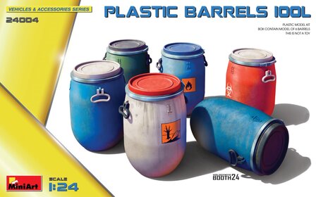 MiniArt 24004 - Plastic Barrels 100L - 1:24